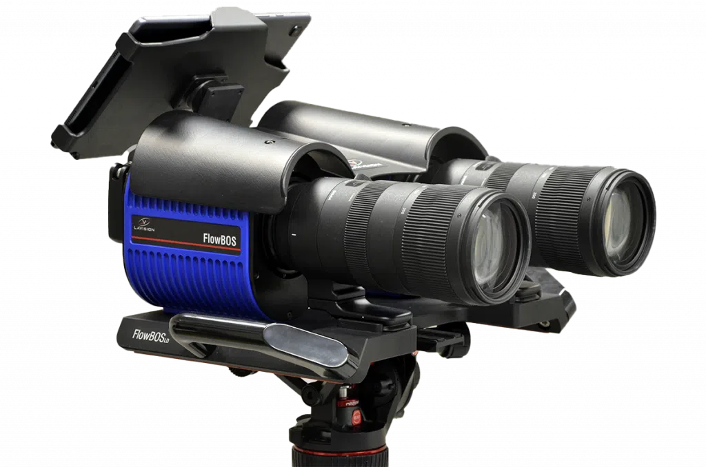 FlowBOS camera setup for visualizing hydrogen and ammonia gas flows and leaks