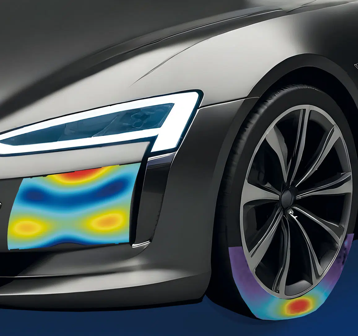 Automotive component deformation captured using LaVision optical measurement technology