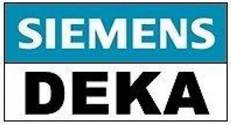Siemens Deka logo shown on LaVision GmbH website, highlighting collaboration in advanced measurement and testing technologies.