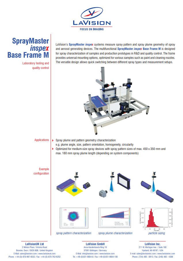 DS SprayMaster Inspex base frame