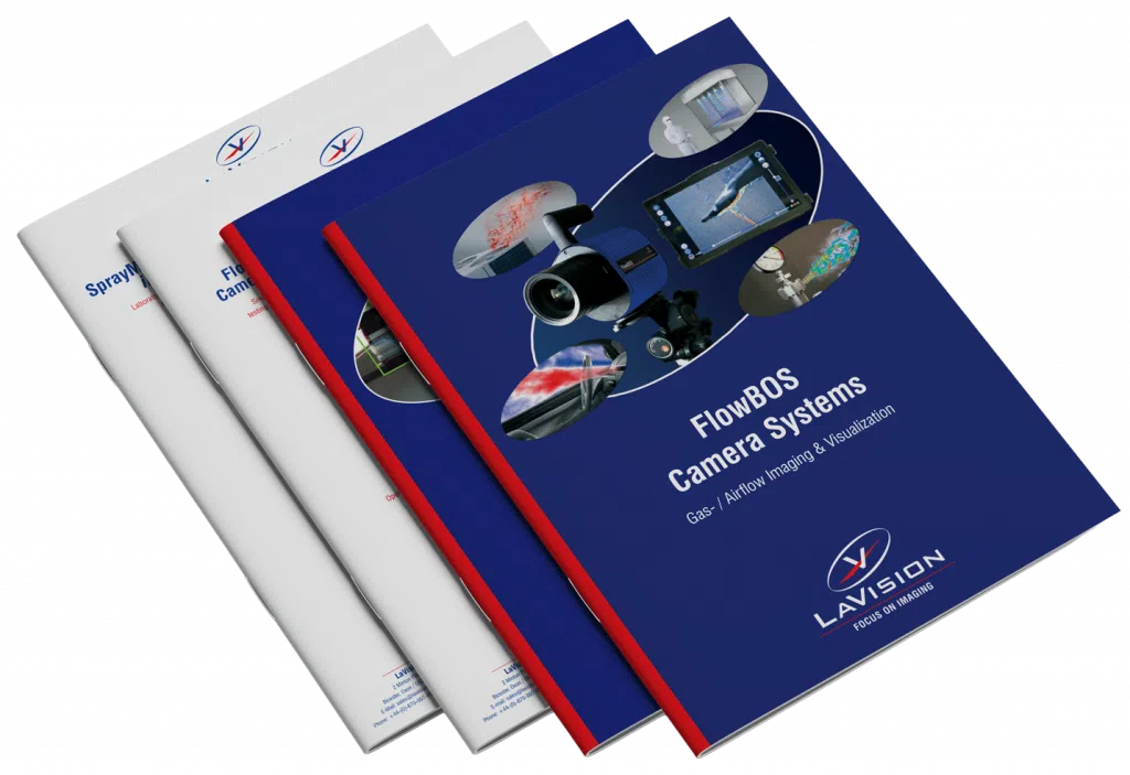LaVision FlowBOS Brochure featuring camera systems for gas and airflow imaging and visualization