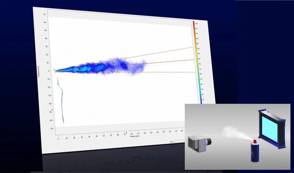 Visualization of spray distribution using LaVision's imaging analysis software
